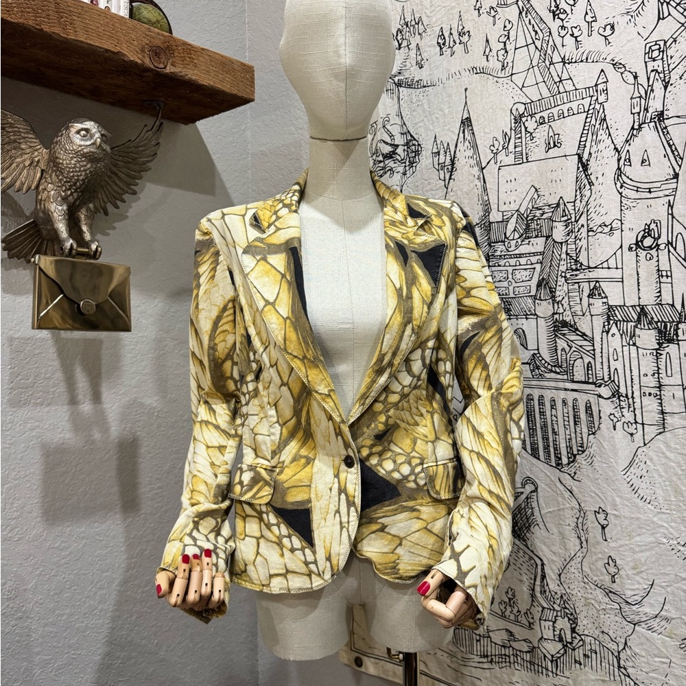 Butterfly Gold & Black Blazer